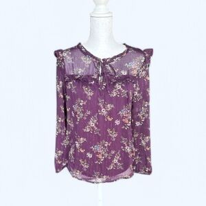 Plum Color Shimmer Ruffle Boule Size Petite Medium
